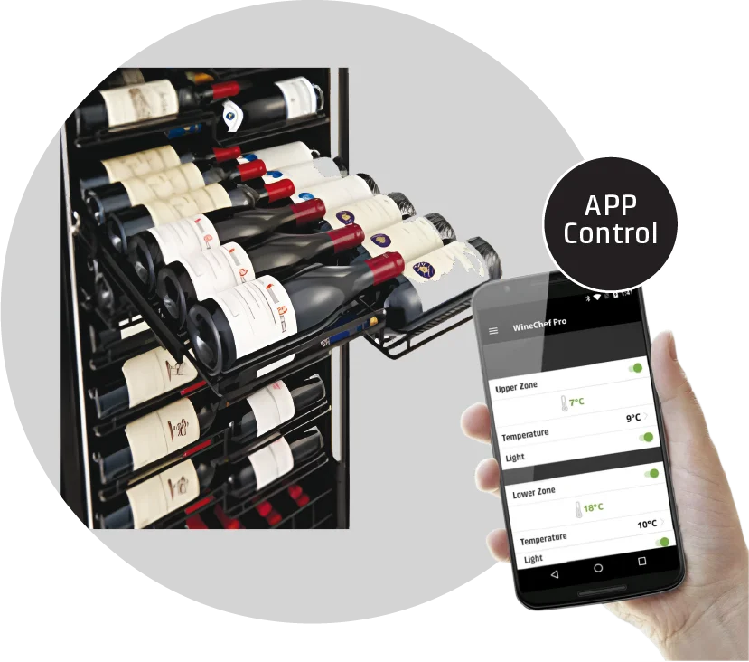 Caso wine sotrage app control